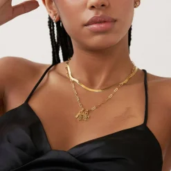Bailey Link Chain Name Necklace - Gold Vermeil