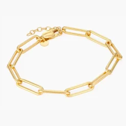 Big Paperclip Bracelet - Gold Vermeil