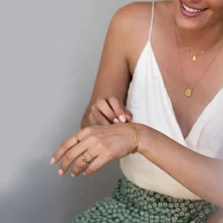 Big Paperclip Bracelet - Gold Vermeil