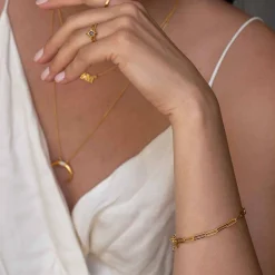 Big Paperclip Bracelet - Gold Vermeil
