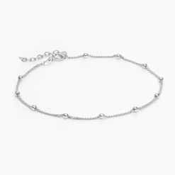 Bobble Chain Anklet/Bracelet - Silver