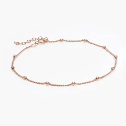 Bobble Chain Anklet/Bracelet- Rose Gold Vermeil