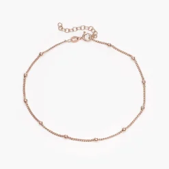 Bobble Chain Anklet/Bracelet- Rose Gold Vermeil