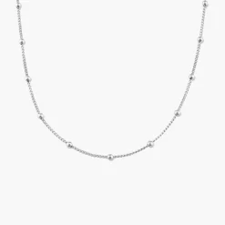 Bobble Chain Necklace - Sterling Silver