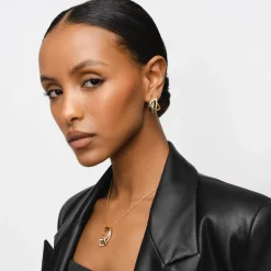 Bold Bonds Interlock Hoop Earrings - Mixed Metal