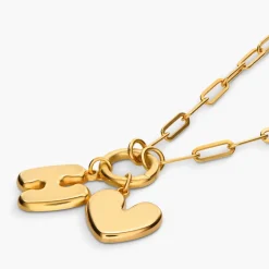 Bubble Up Initial Necklace - Gold Vermeil