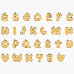 Bubble Up Initial Necklace - Gold Vermeil