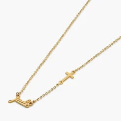 Charm Me Name Necklace - 14k Solid Gold
