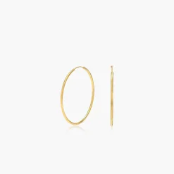 Cher Medium Hoop Earrings - 14K Solid Gold