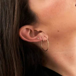 Cher Medium Hoop Earrings - Gold Vermeil