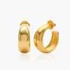 Chunky Dome Hoops - Gold Vermeil