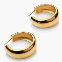 Chunky Dome Hoops - Gold Vermeil