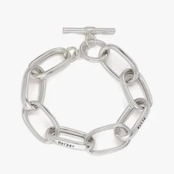 Chunky Paperclip Bracelet With Engraving - Silver