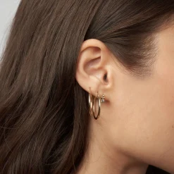Classic Hoop Earrings - 14k Solid Gold