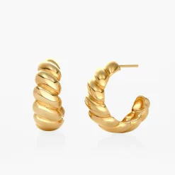 Classic Scalloped Hoop - Gold Vermeil