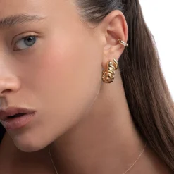 Classic Scalloped Hoop - Gold Vermeil