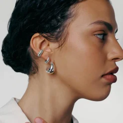 Croissant Ear Cuff - Silver