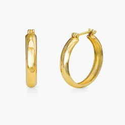 Dainty Hoop Earrings - 10K Solid Gold