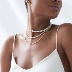 Diana Pearl Necklace - Gold Plated