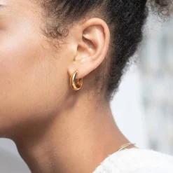 Dynamite Hoop Earrings - Gold Plated