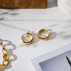 Dynamite Hoop Earrings - Gold Plated