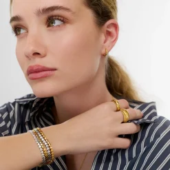 Engraved Dotted Heart Bracelet with Diamonds - Silver