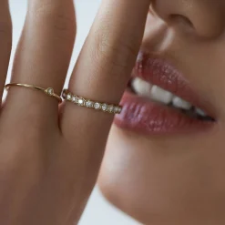 Eternity Ring with Cubic Zirconia - Gold Plating