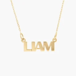 Gatsby Name Necklace - 14K Solid Gold