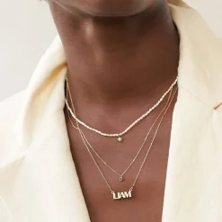 Gatsby Name Necklace - 14K Solid Gold