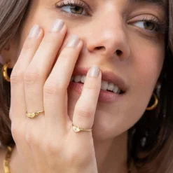 Heart Signet Ring with Initial - Gold Vermeil