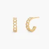 Hoops Earrings - Gold Plating with Cubic Zirconia