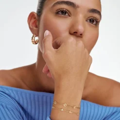 Inez Initial Bracelet/Anklet with Diamonds - Gold Vermeil