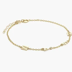 Inez Initial Bracelet/Anklet - 14K Solid Gold