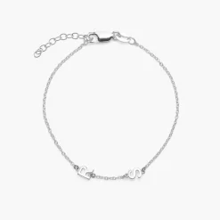 Inez Initial Bracelet/Anklet - Silver