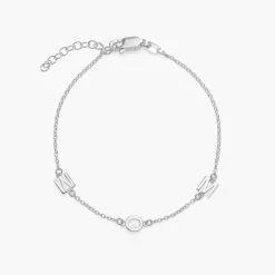Inez Initial Bracelet/Anklet - Silver