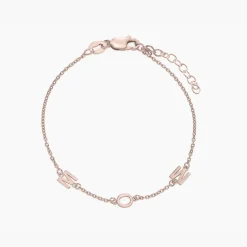 Inez Initial Bracelet/anklet - Rose Gold Vermeil