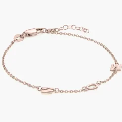 Inez Initial Bracelet/anklet - Rose Gold Vermeil