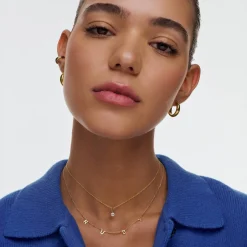 Inez Initial Necklace - Gold Vermeil