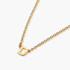 Inez Initial Necklace - Gold Vermeil