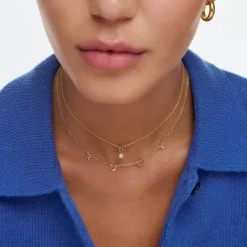 Inez Initial Necklace - Gold Vermeil