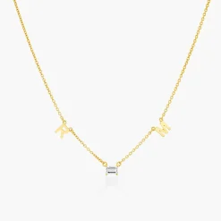Inez Initial Necklace With 0.3 ct Premium Diamond - Gold Vermeil