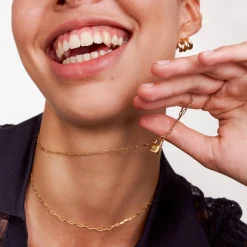 Initial Lock Necklace - Gold Vermeil