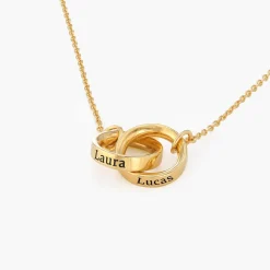 Interlocking Circle Necklace - Gold Vermeil