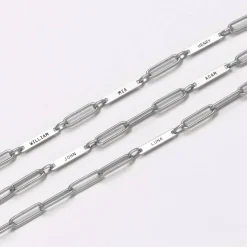 Ivy Name Paperclip Chain Bracelet - Silver