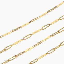 Ivy Name Paperclip Chain Necklace - 14k Solid Gold