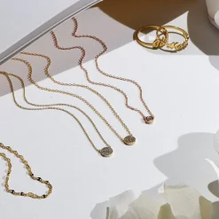 Juno Diamond Necklace - Rose Gold Plating