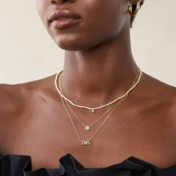 Keeya Pave Diamond Necklace - 14K Solid Gold