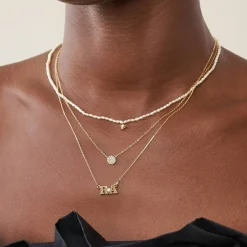 Keeya Pave Diamond Necklace - 14K Solid Gold