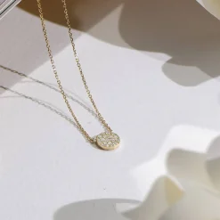 Keeya Pave Diamond Necklace - 14K Solid Gold