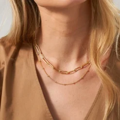 Large Paperclip Chain Necklace - Gold Vermeil